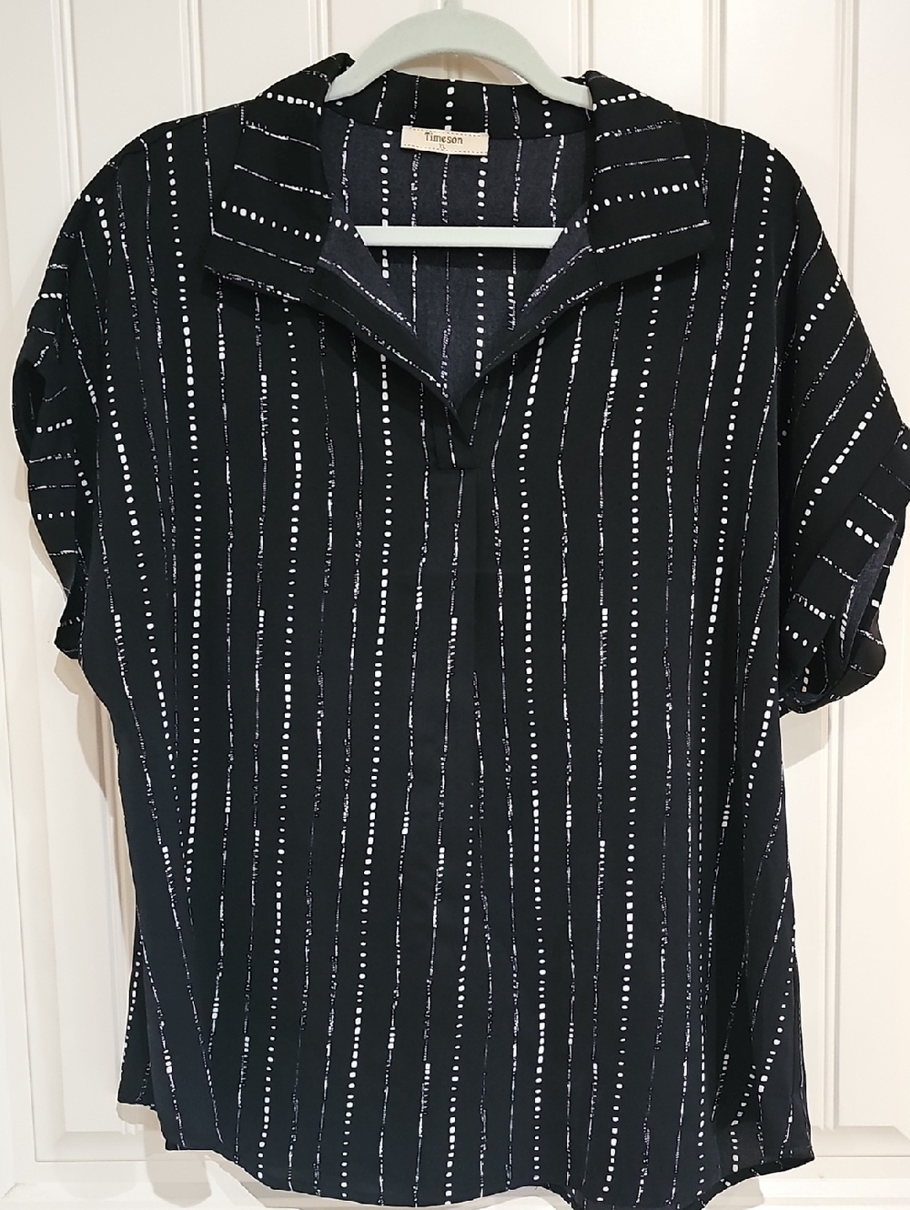 Black Vertical Stripe Button-Down Shirt
